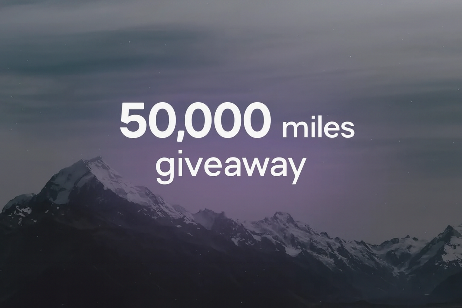 Holiday Giveaway: Win 50,000 Miles