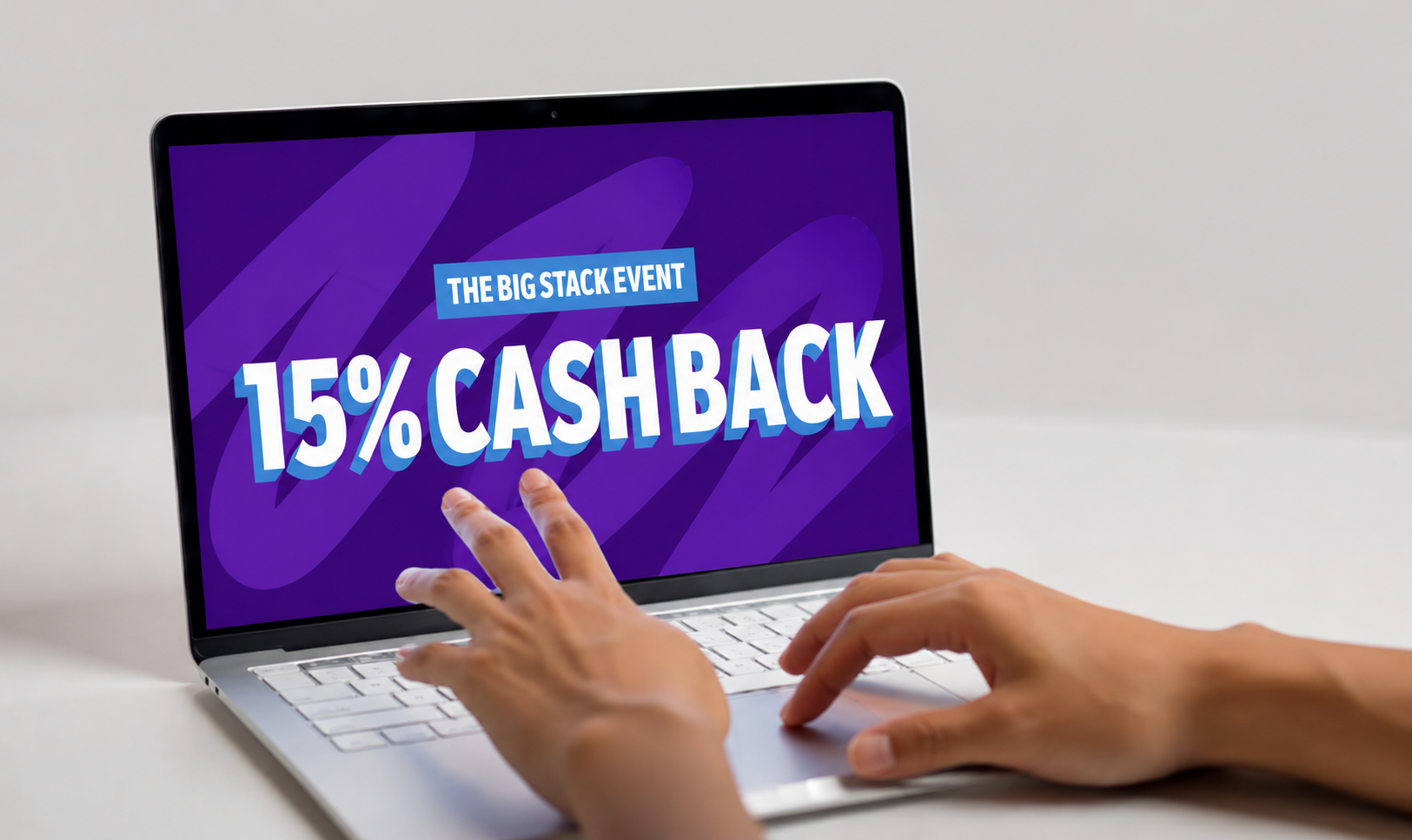 Rakuten Big Stack Week banner showing 15% cash back on top of deals at 200+ stores