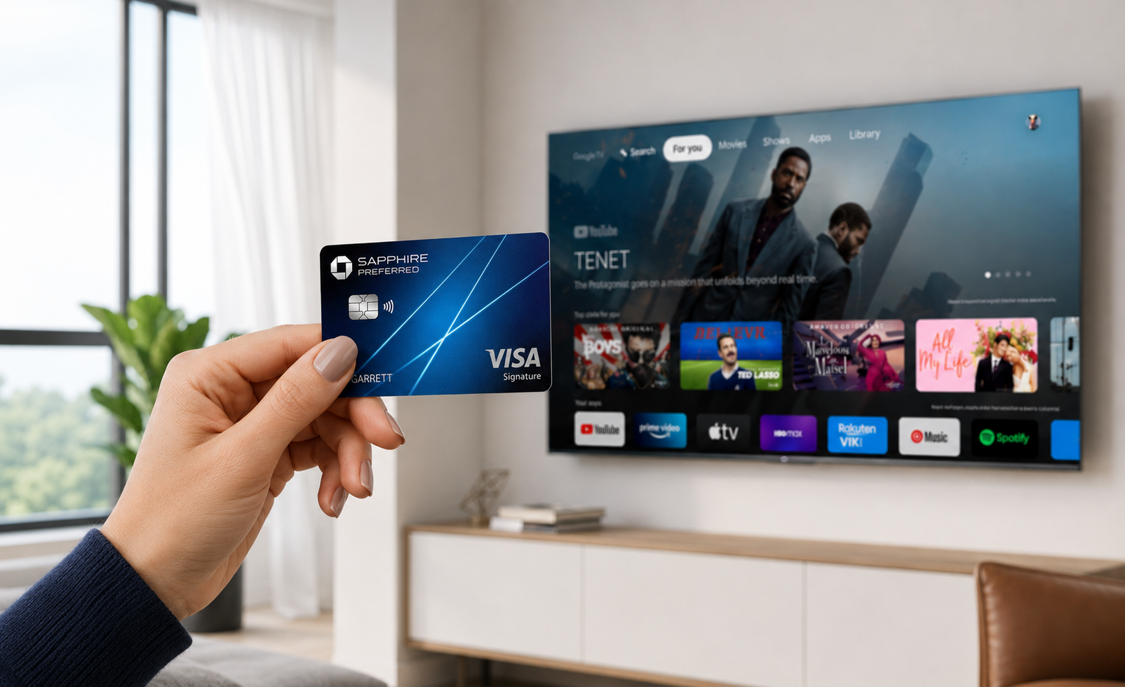 chase sapphire Apple TV credit