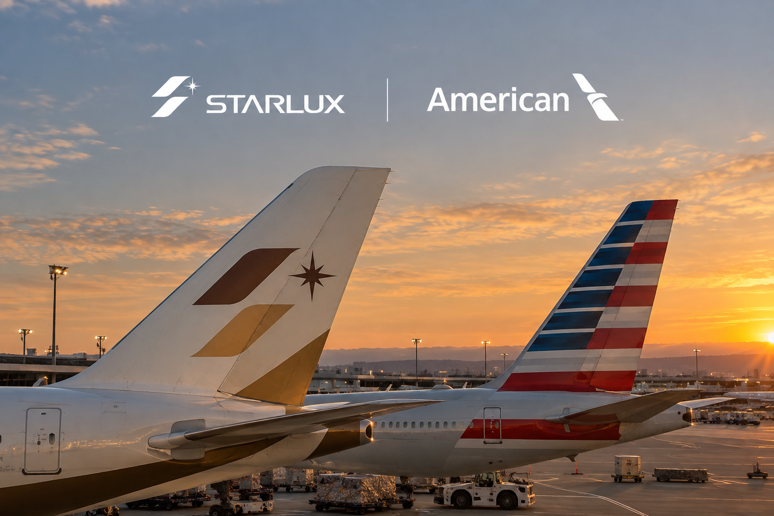 Starlux American Airlines partnership, Starlux A350 at Taipei Taoyuan Airport