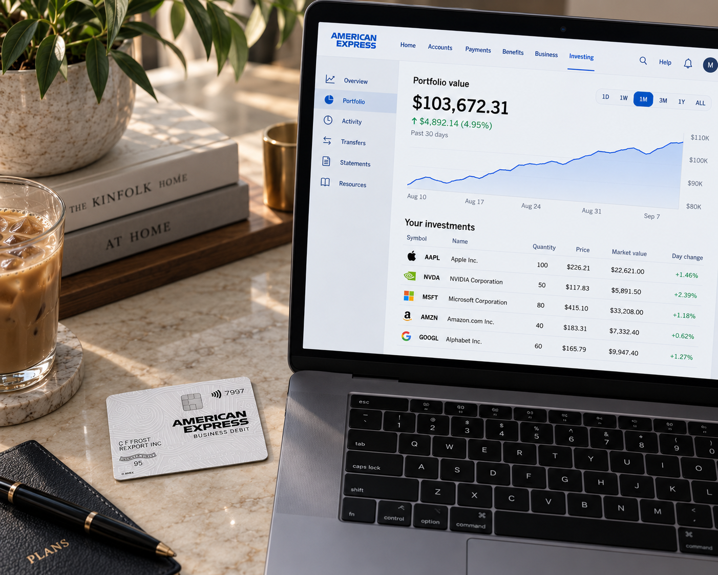 Amex checking account bonus offers shown on the American Express Business Banking page